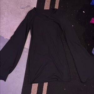 Elegant Black Long Sleeve Dress